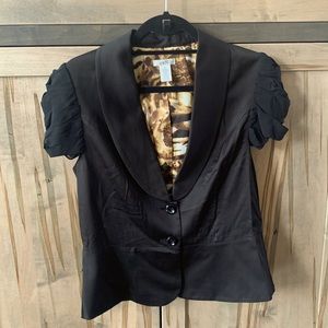 Cache Women’s Cap Sleeve Black Jacket Size M